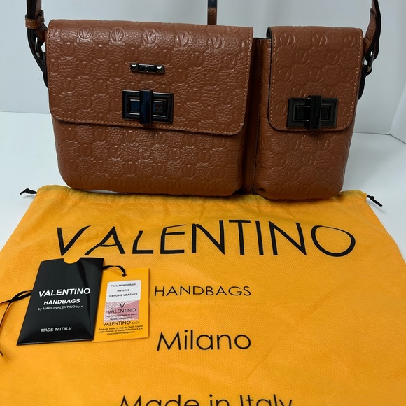 Valentino by Mario Valentino
Paul Monogram-Embossed Leather Crossbody Bag - Picture 11 of 11